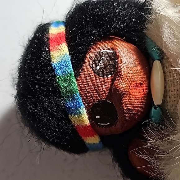 Native American Indian Woman & baby Paper Mache Doll Apache Handmade Vintage - Picture 2 of 10